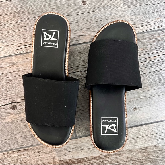 NBW DIRTY LAUNDRY Black Platform Heels size 6 - Picture 3 of 8